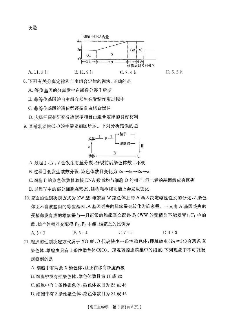 江西省部分学校2024-2025学年高三上学期10月联考生物试卷（PDF版附解析）第3页