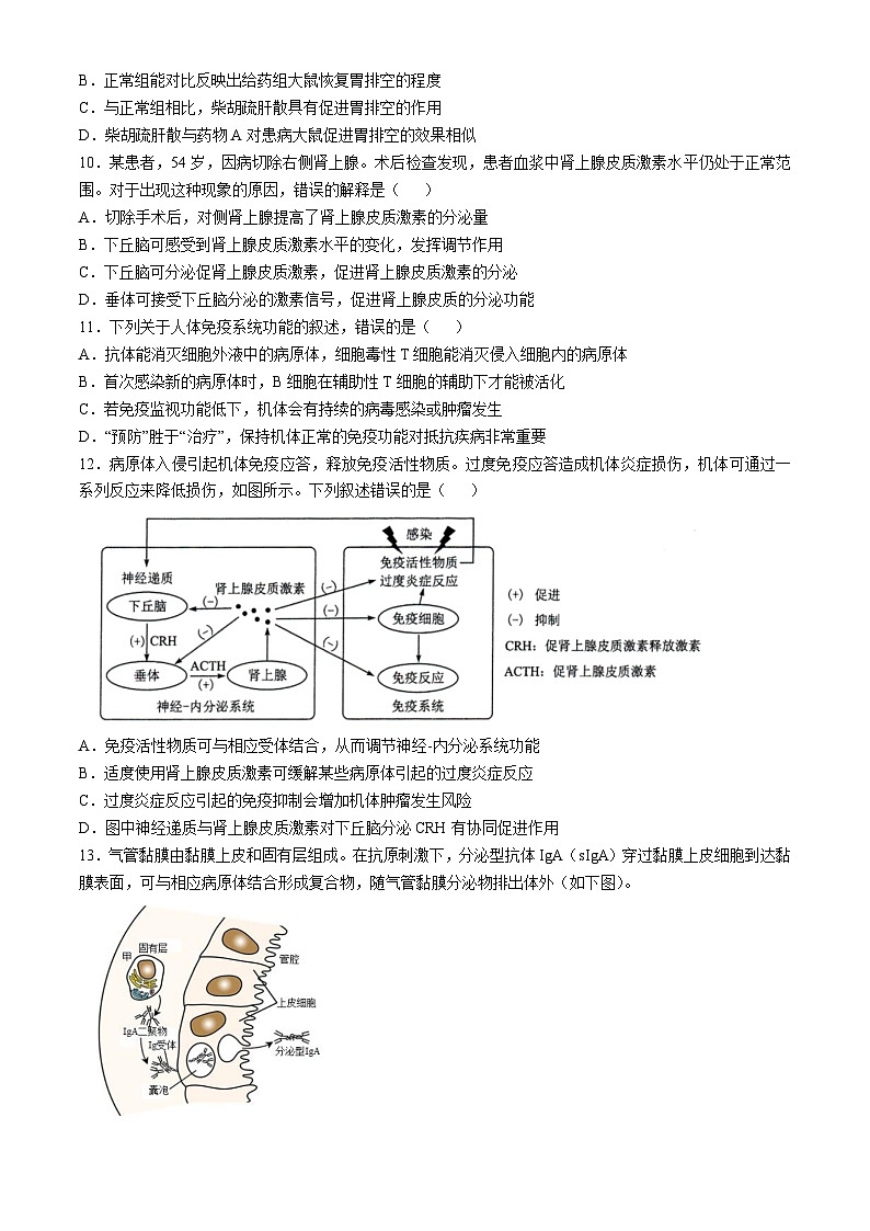 山东省济南市平阴县实验高级中学2024-2025学年高二上学期10月月考生物试题第3页