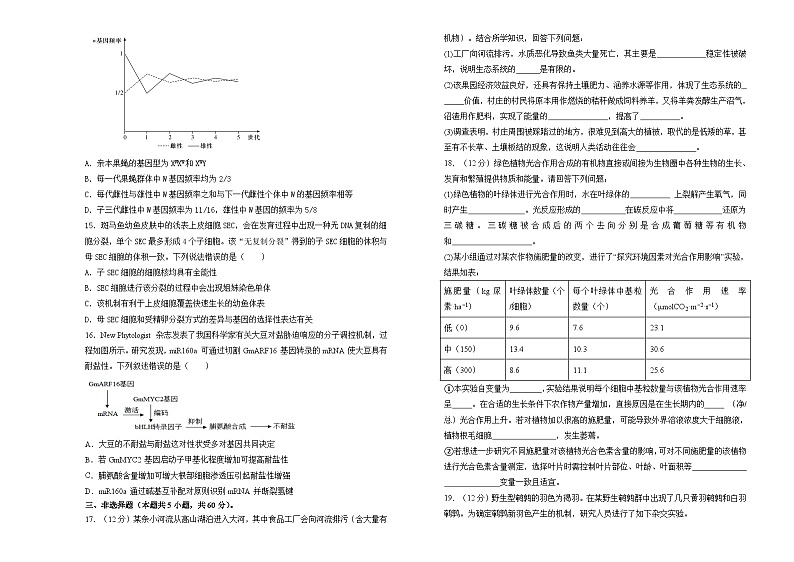 湖南省衡阳市衡阳县2024-2025学年高三上学期一模生物试卷（Word版附解析）第3页