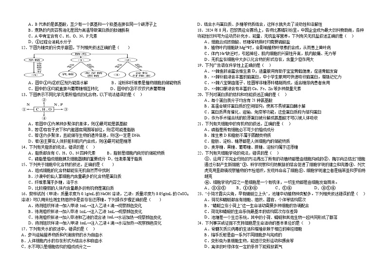 2024年高一期中考试(1)第2页