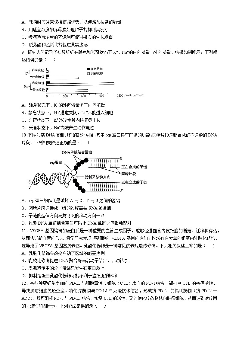 广东省部分学校2025届高三上学期期中联考生物试题第3页