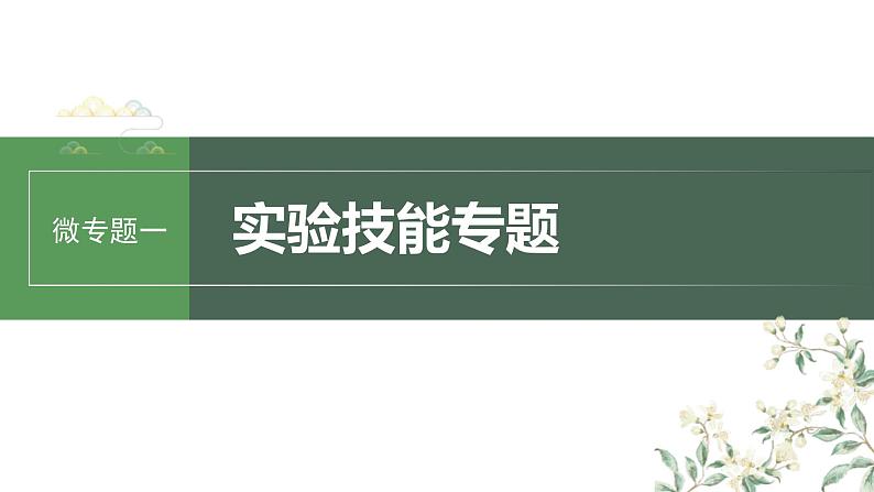 （新人教版）高考生物一轮复习讲义课件 第三单元　微专题一　实验技能专题（含解析）第1页