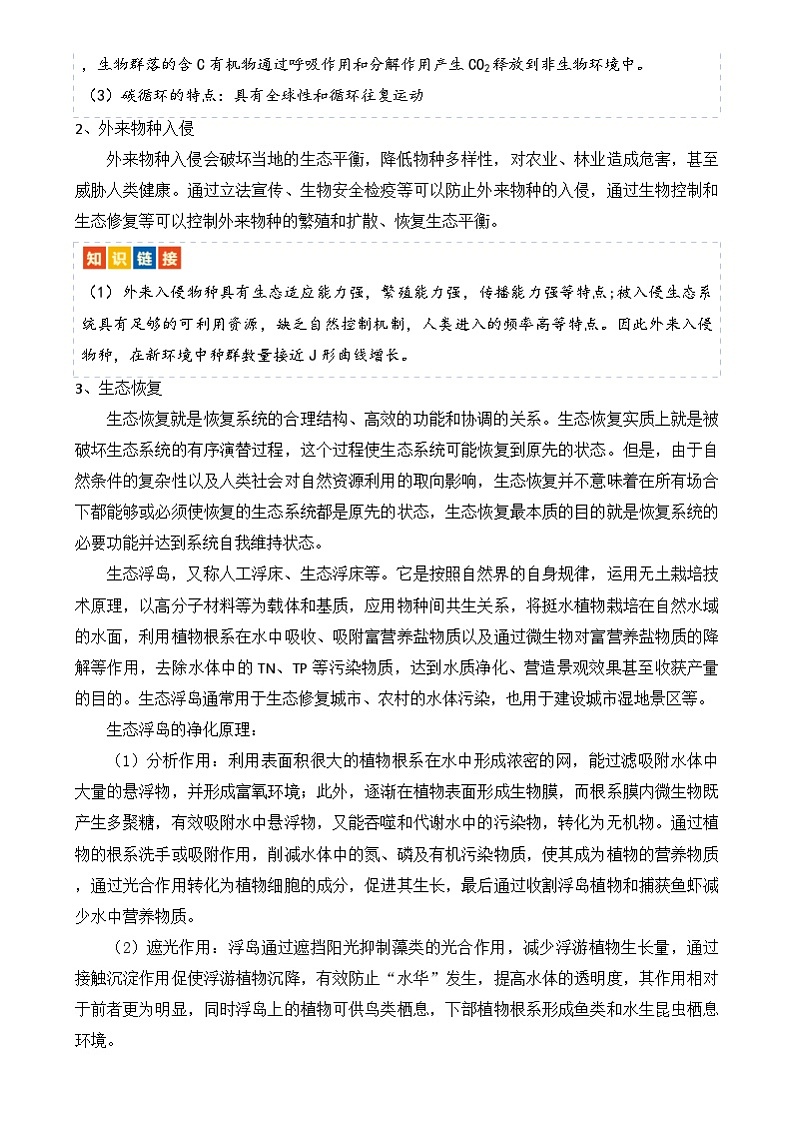 新高考生物二轮复习讲练测热点链接 绿色环保（原卷版） 第2页