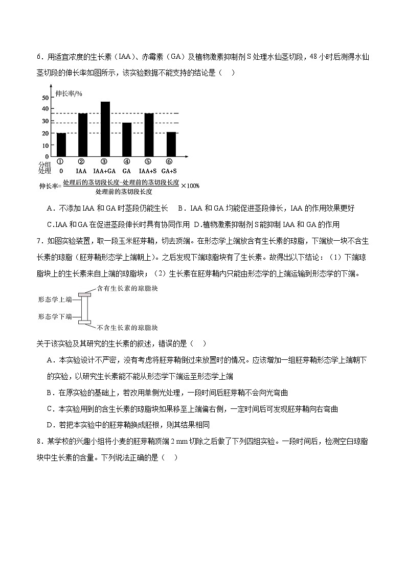 新高考生物二轮复习讲练测第13讲 植物生命活动的调节（练习）（原卷版）第3页