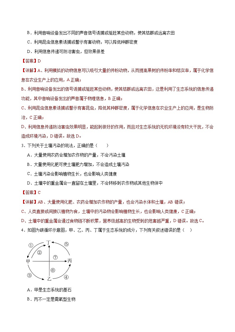 新高考生物二轮复习讲练测第15讲 生态系统及人与环境（练习）（2份，原卷版+解析版）02