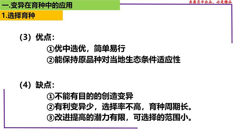 （新人教版）新高考生物一轮复习精讲课件46变异在育种上的应用（含答案）05