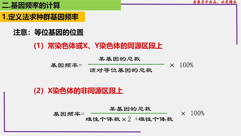 （新人教版）新高考生物一轮复习精讲课件49种群基因频率的计算（含答案）06