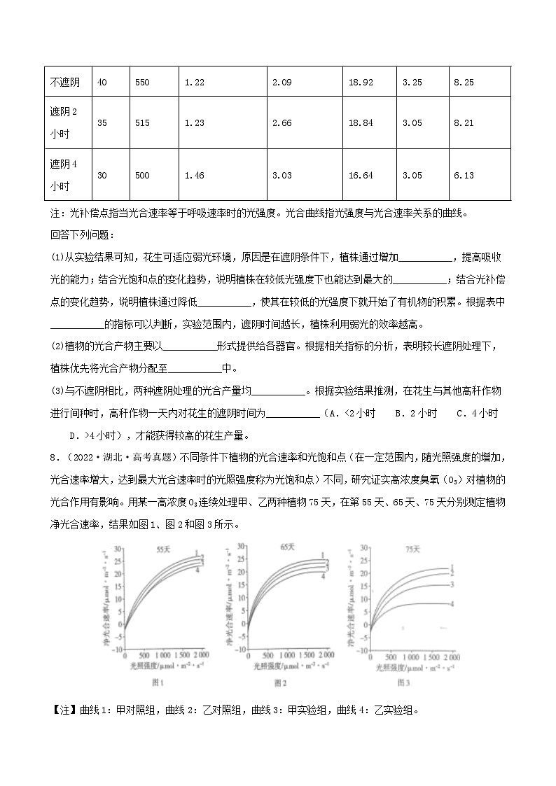 新高考生物一轮复习小题多练第09练 光合作用（原卷版）第3页