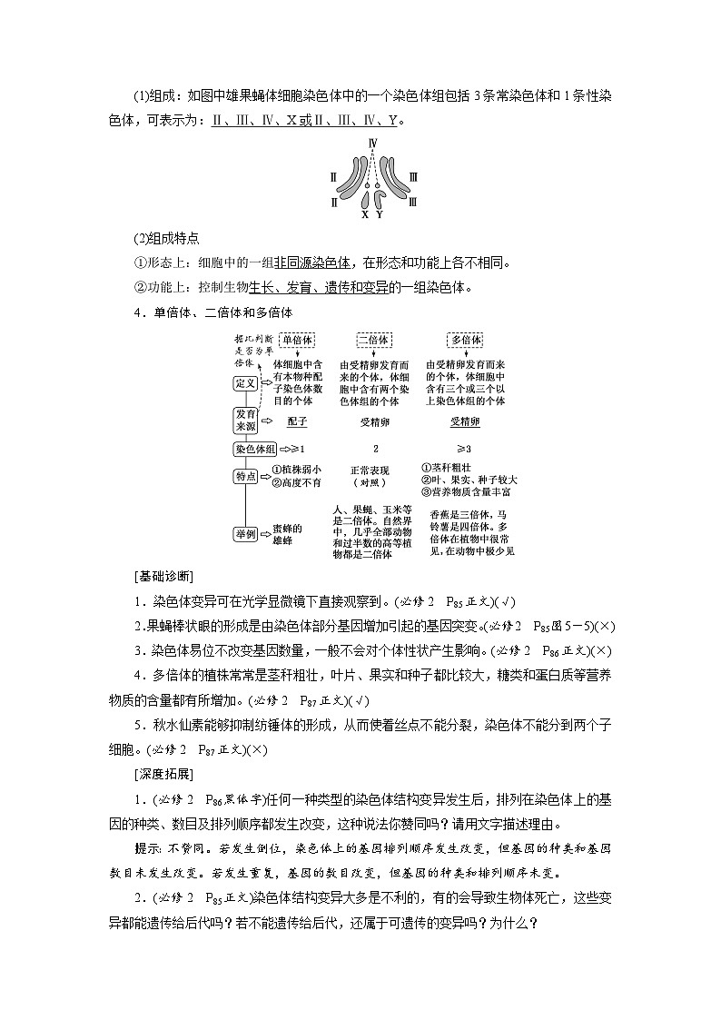 新高考生物一轮复习学案：第21讲　染色体变异与生物育种第2页