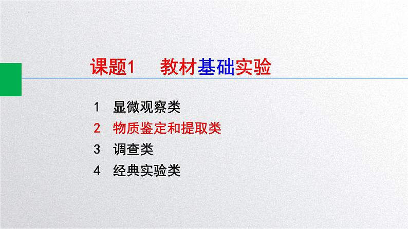 新高考生物二轮复习专题突破课件 课题1+教材基础实验（B）（含答案）第2页