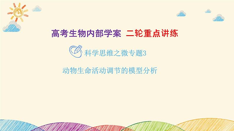 新高考生物二轮重点讲练课件：科学思维之微专题3 动物生命活动调节的模型分析（含解析）01