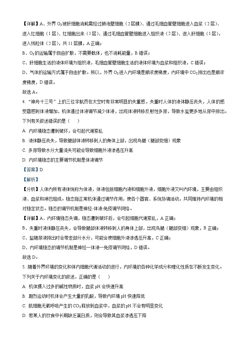 山东省临沂第四中学2024-2025学年高二上学期10月月考生物试题word版含解析第3页