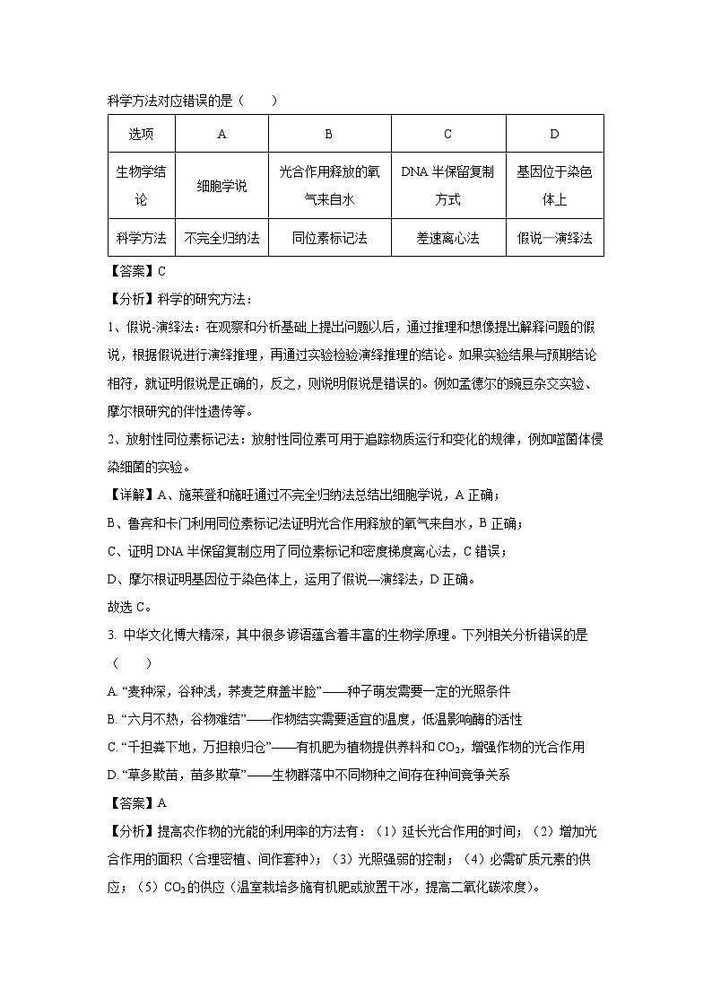 江西省红色十校2024—2025学年高三上学期第一次生物联考月考试卷（解析版）第2页