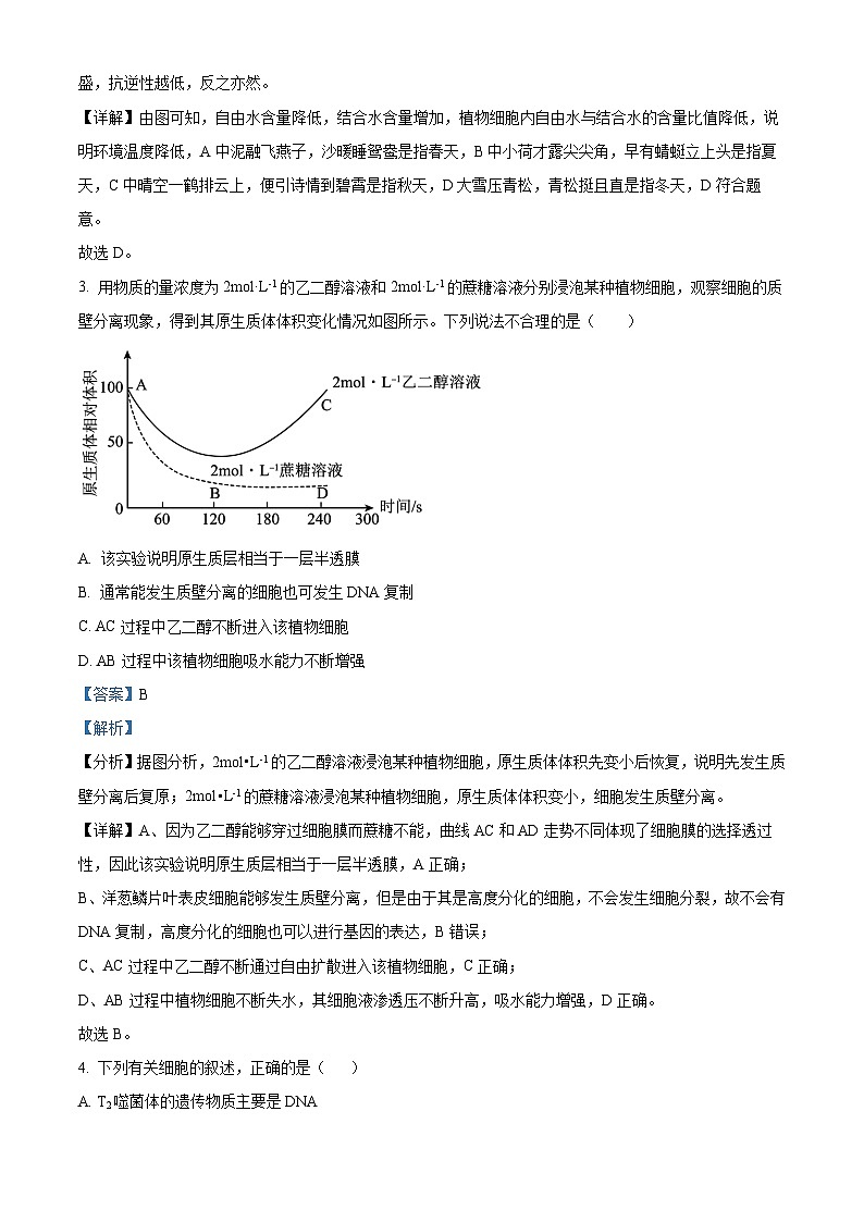 广东省东莞市东莞外国语学校2024-2025学年高三上学期10月月考生物试题（解析版）第2页