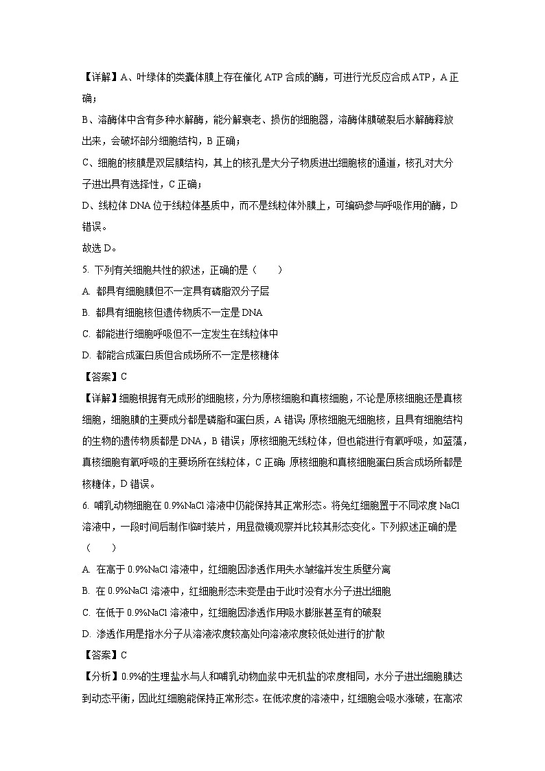 广东省湛江市某校2023-2024学年高三上学期第三次月考生物（解析版）第3页