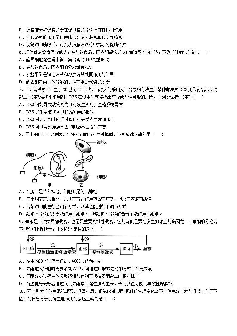 云南省文山州富宁上海新纪元实验学校2024-2025学年高二上学期期中考试生物试卷第2页