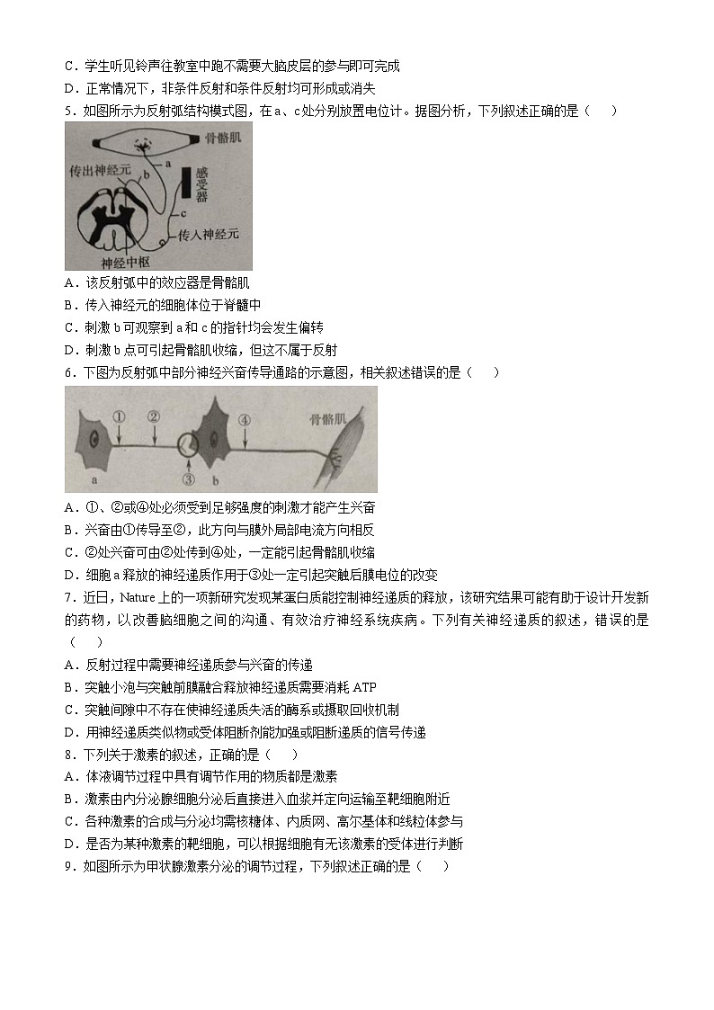 河南省平顶山市叶县高级中学2024-2025学年高二上学期10月月考生物试卷第2页