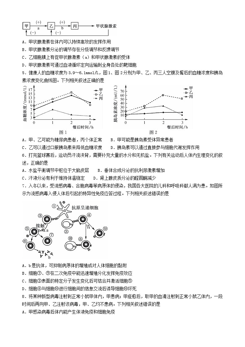 河南省中州联盟2023-2024学年高二上学期期末考试生物试卷第2页