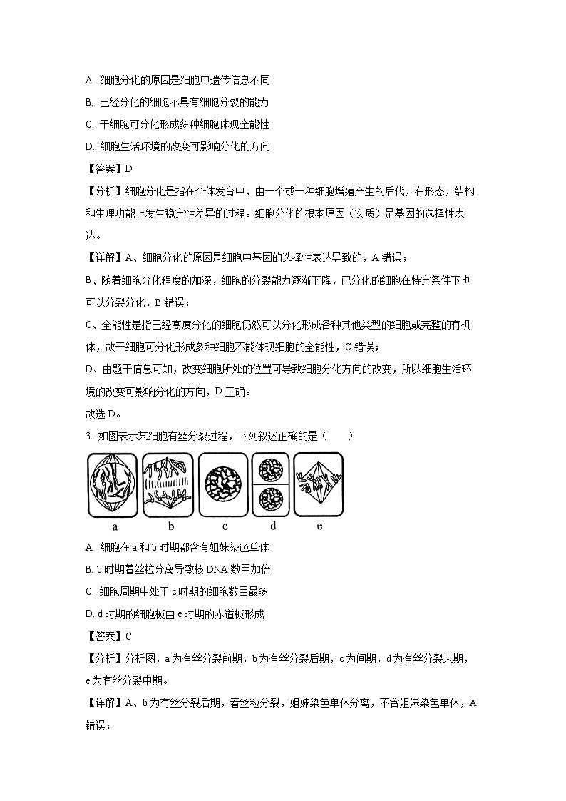 四川省大数据学考大联盟2023-2024学年高一下学期期末模拟质量检测生物试卷（解析版）第2页