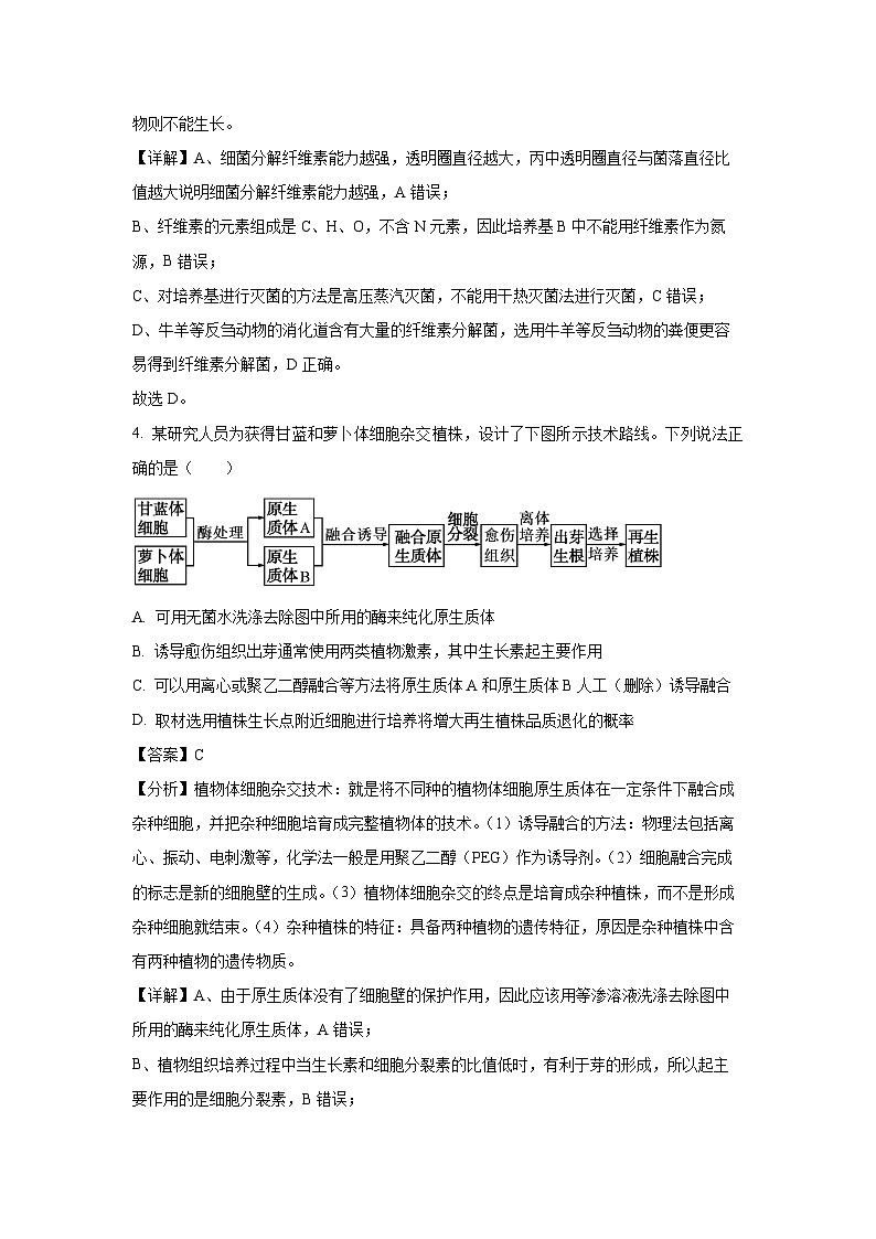 河南省三门峡市2023-2024学年高二下学期5月期末生物试卷（解析版）03