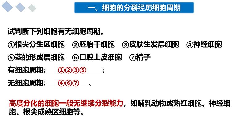 4.1细胞通过分裂增殖课件-2024-2025学年高一上学期生物浙科版必修1第5页