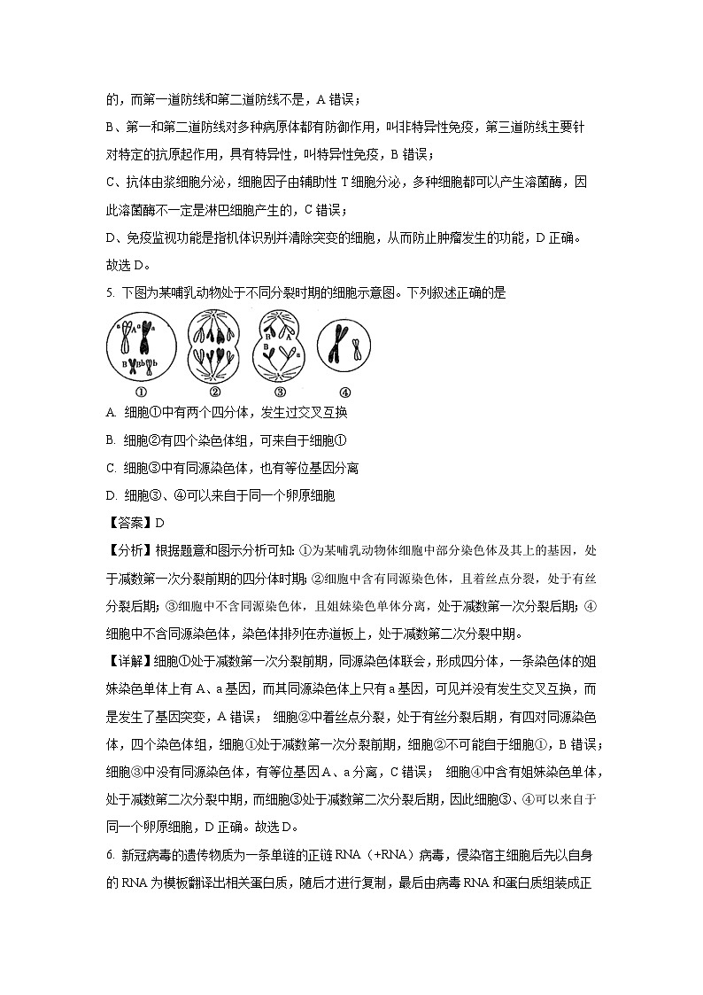 湖南省株洲市炎陵县2023-2024学年高二下学期6月期末生物试卷(解析版)第3页