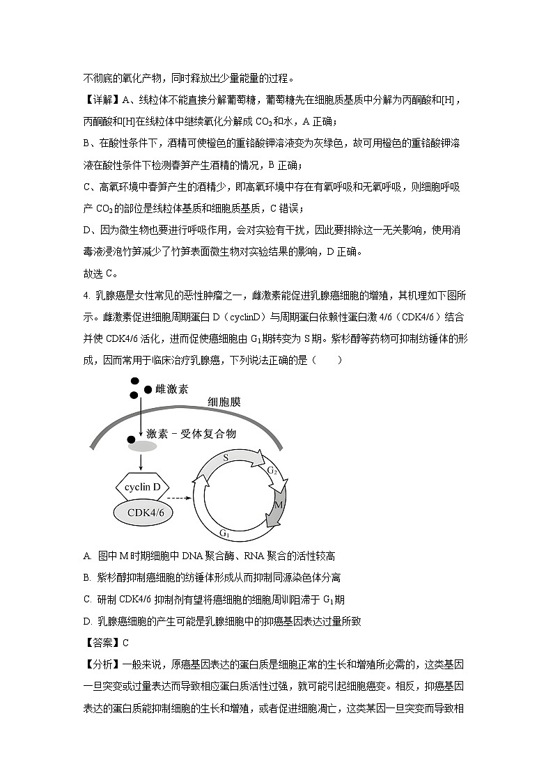 2024届贵州省黔南州高三下学期模拟考试(二)生物试卷(解析版)第3页