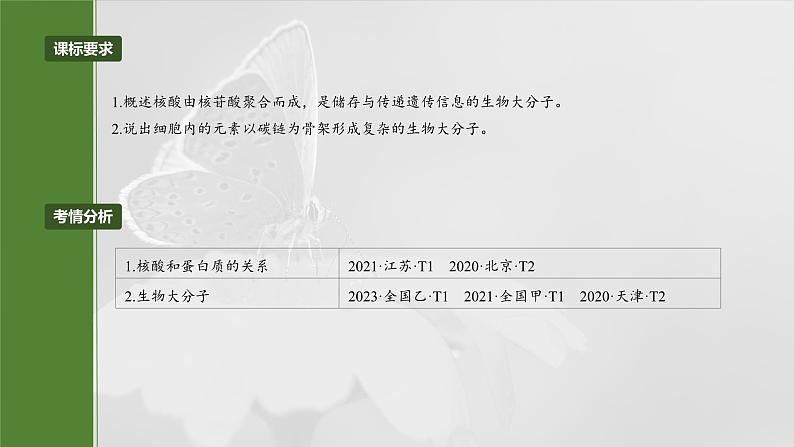 2025年高考生物一轮复习课件（新人教版） 第1单元　第5课时　核酸是遗传信息的携带者02