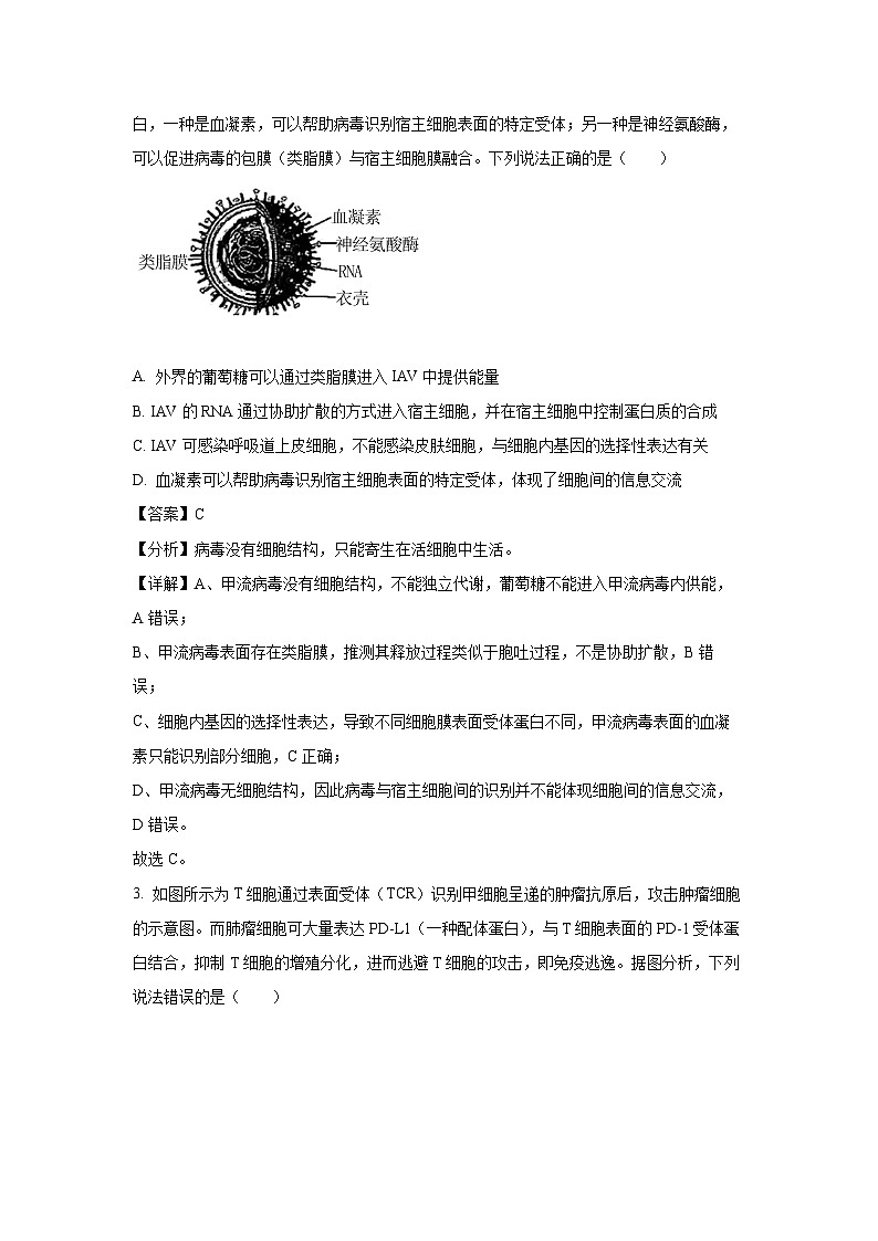 2024届黑龙江省部分学校高三冲刺卷(五)生物试卷(解析版)第2页