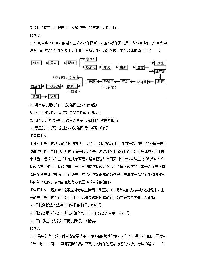 山西省临汾市2023-2024学年高二下学期期中考试考试生物试卷(解析版)第2页