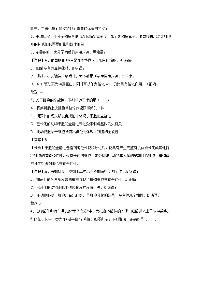 卷01-备战2024年高考生物临考压轴卷(湖南卷)生物试卷(解析版)第2页