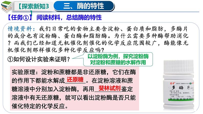 5.1 降低化学反应活化能的酶（二、 酶的特性） -2024-2025学年高一生物同步教学课件（人教版2019必修1）第6页