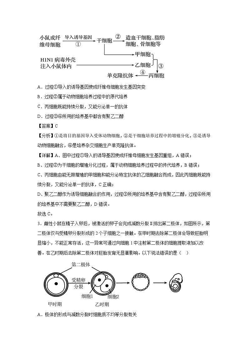 北京市高二下学期期末测01生物试卷(解析版)第2页