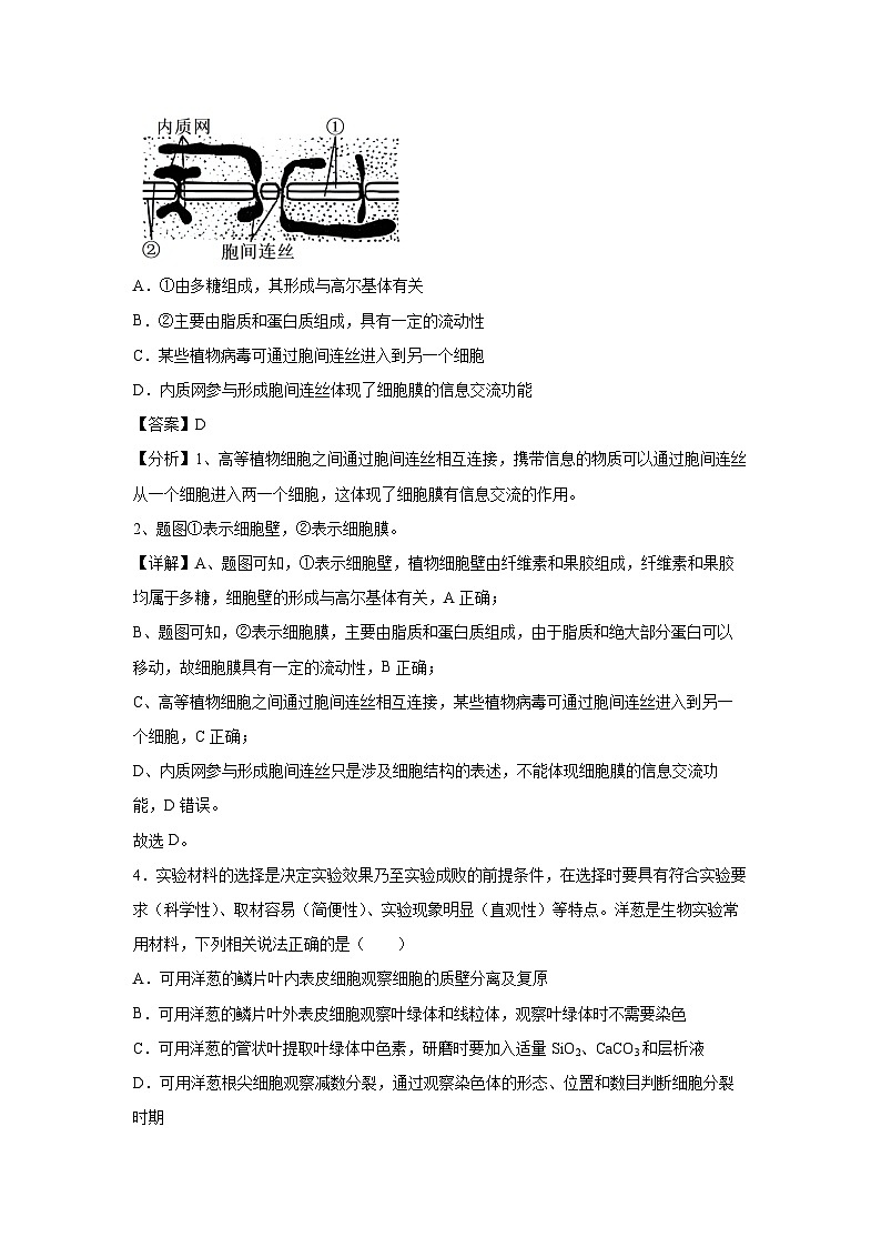 冲刺江苏高考押题必刷卷03生物试卷(解析版)03