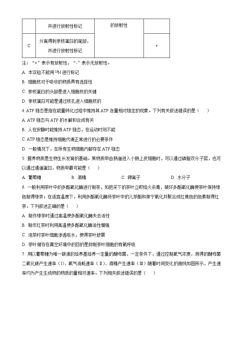 河北省衡水市桃城区2024-2025学年高三上学期10月学科素养检测生物试题 Word版无答案第2页