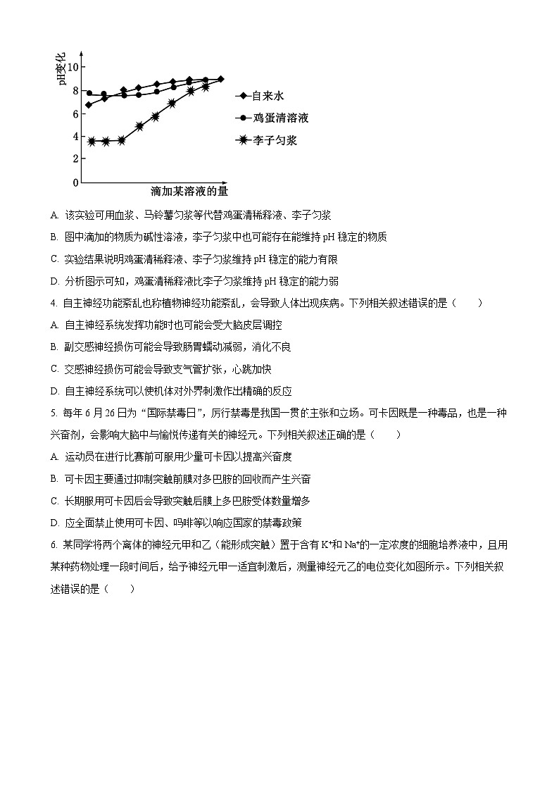陕西省榆林市七校2024-2025学年高二上学期11月期中联考生物试题（Word版附答案）第2页