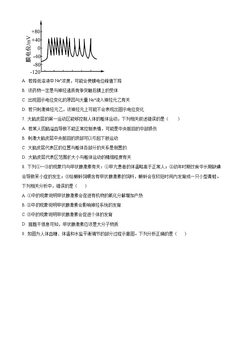 陕西省榆林市七校2024-2025学年高二上学期11月期中联考生物试题（Word版附答案）第3页