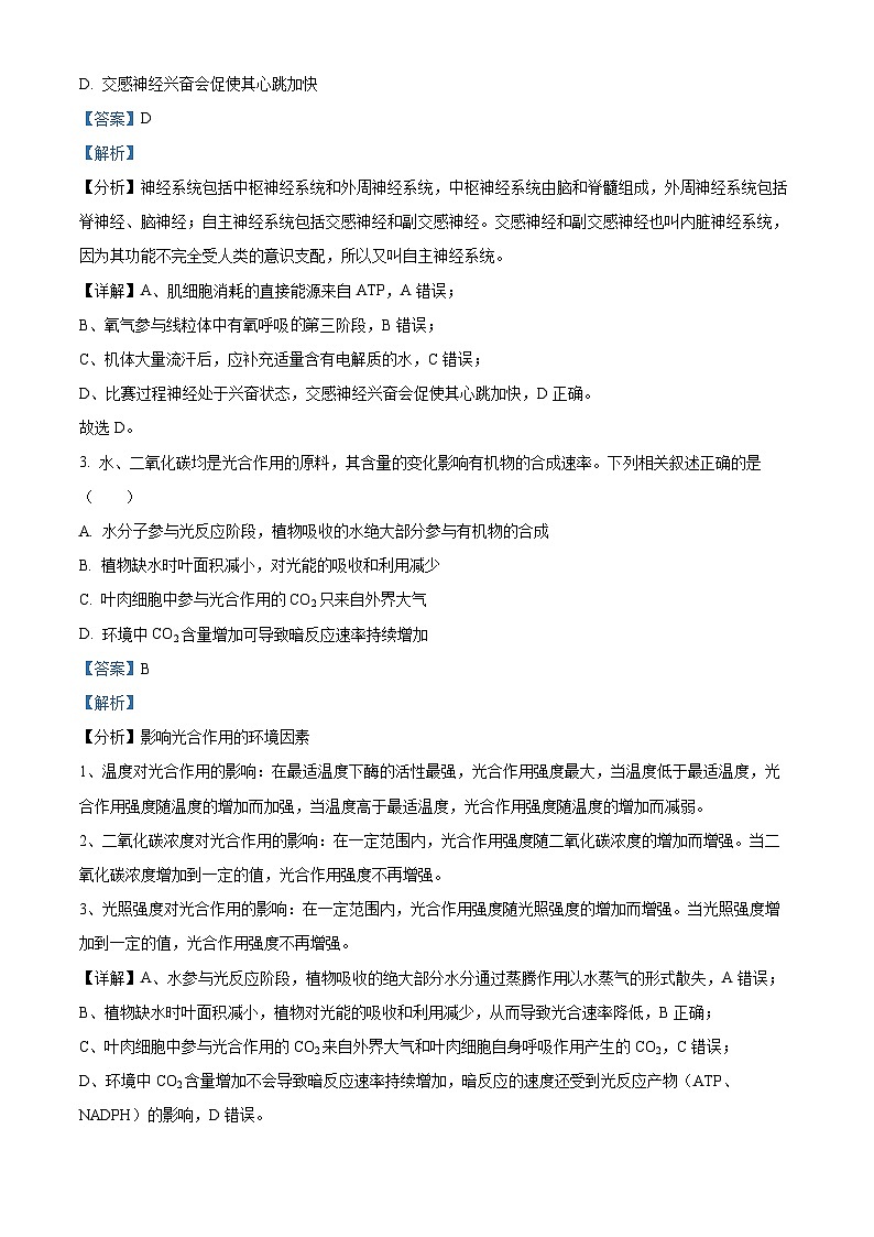 河北省承德市承德县第一中学等校2024-2025学年高三上学期10月月考生物试题含解析第2页