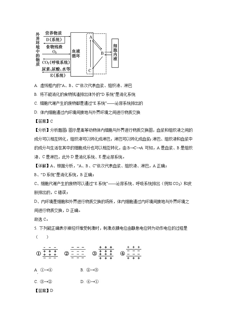 北京市广渠门中学2024-2025学年高二上学期9月月考生物试卷第3页