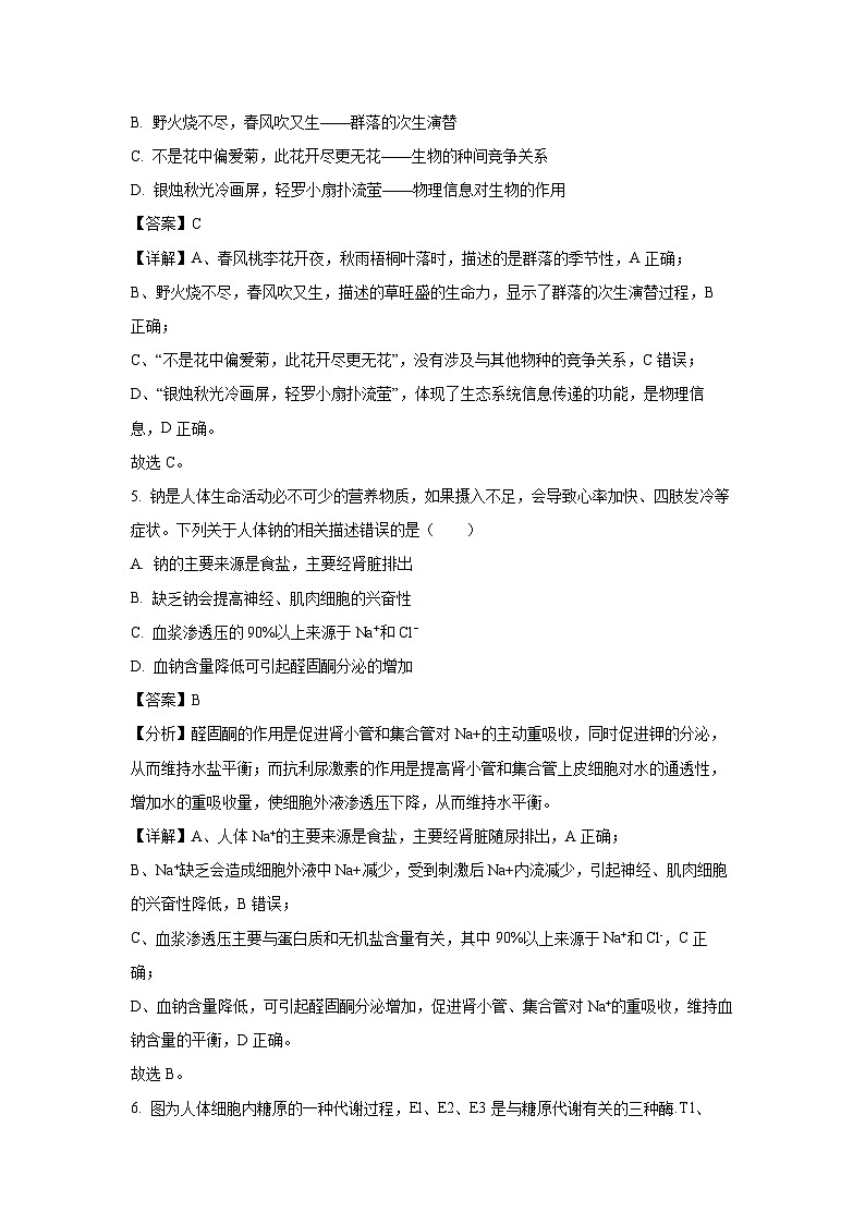 广东省茂名市滨海华附2023-2024学年高二上学期12月月考生物试卷第3页