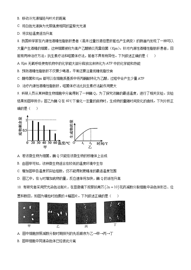 四川省绵阳中学2024-2025学年高三上学期高考适应性月考卷 (一) 生物试题 Word版无答案第3页
