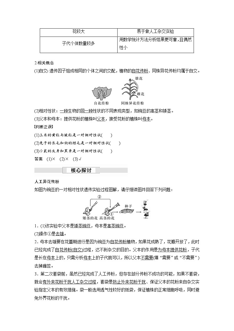 第1章　第1节　第1课时　一对相对性状的杂交实验过程和解释（学习笔记）第2页