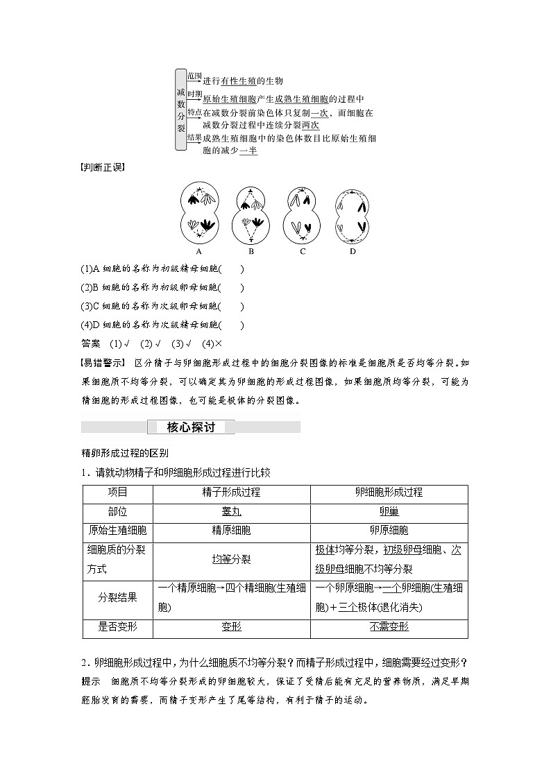 第2章　第1节　第2课时　卵细胞的形成过程、细胞分裂综合题型解题规律（讲义）第2页