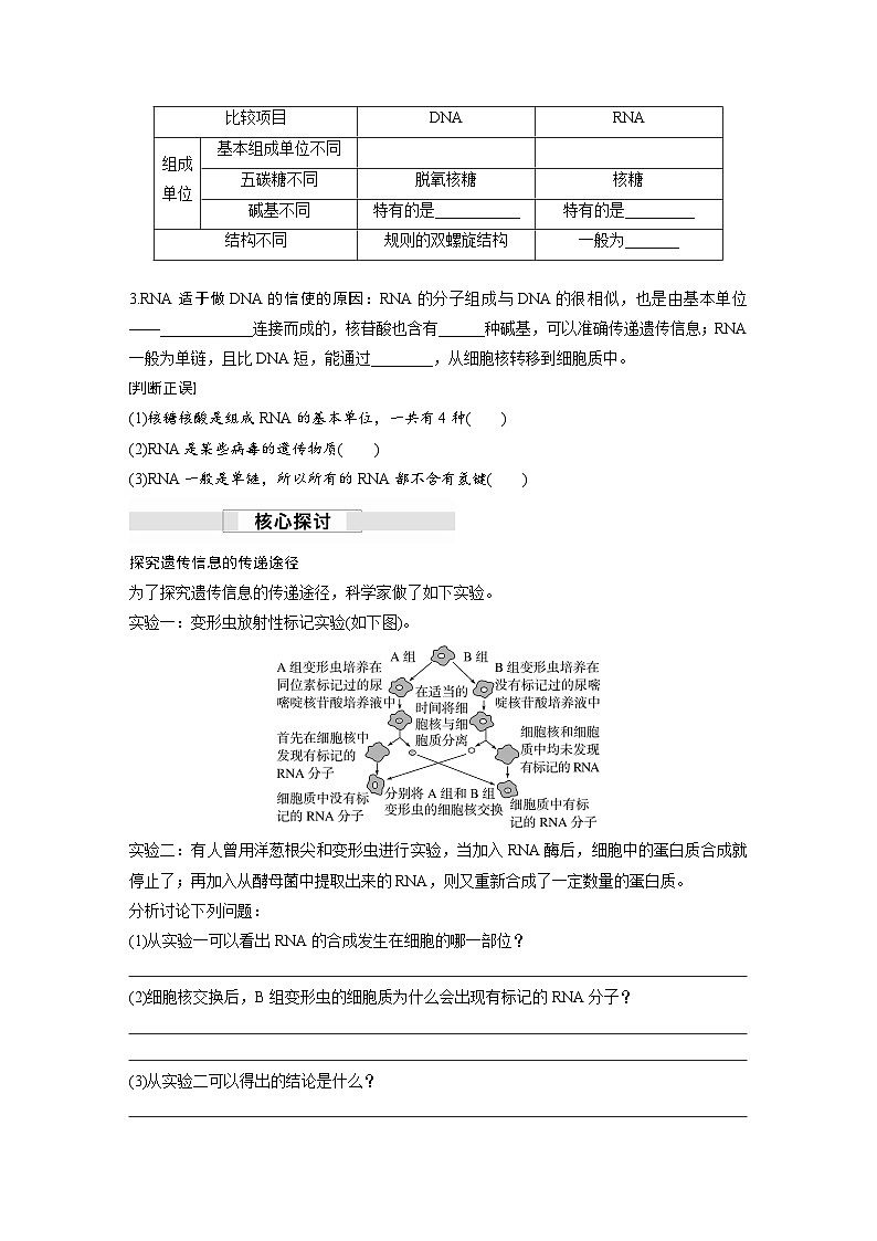 第4章　第1节　第1课时　RNA的结构和功能、遗传信息的转录（学习笔记）第2页