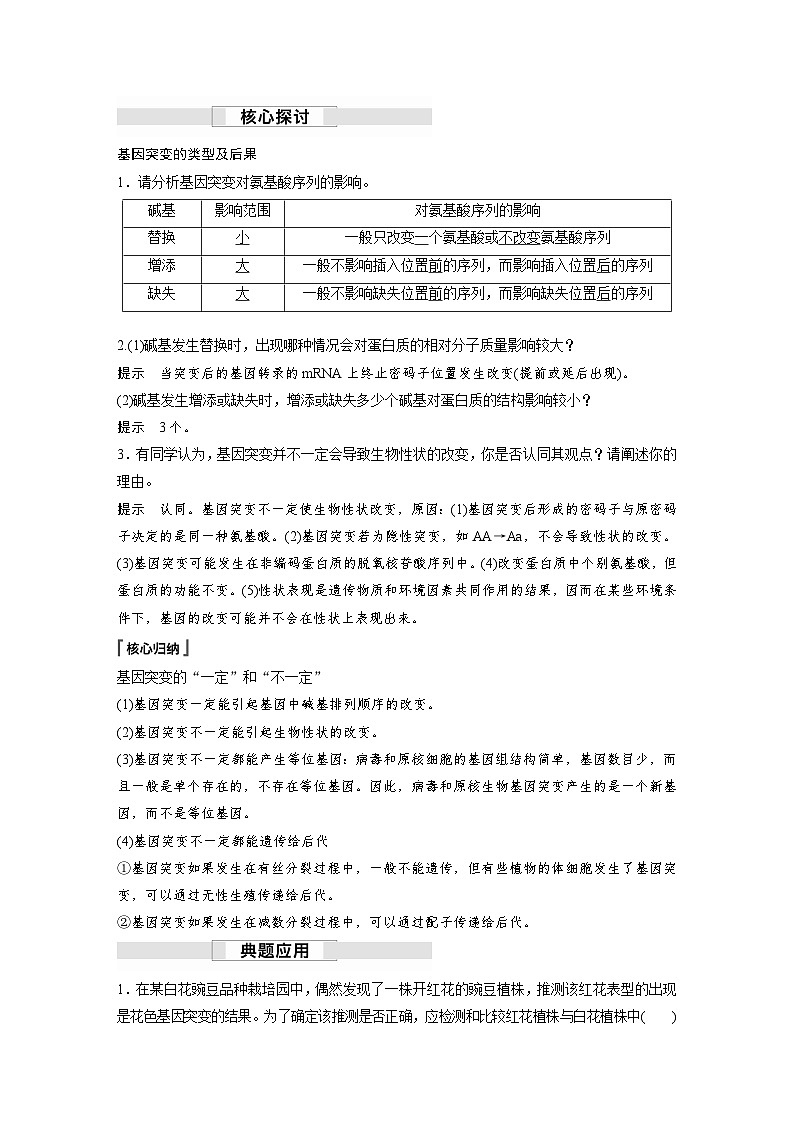 高中生物新教材同步必修第二册课件+讲义 第5章　第1节　第1课时　基因突变03