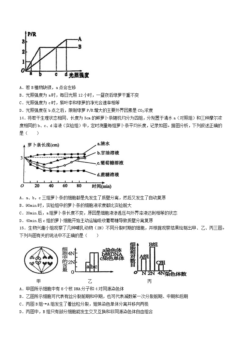 山西省晋城市2023_2024学年高三生物上学期10月月考试题第3页