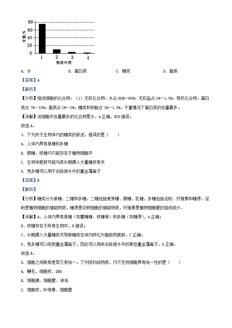 湖南省80所名校2023_2024学年高一生物上学期10月联考试题含解析第2页
