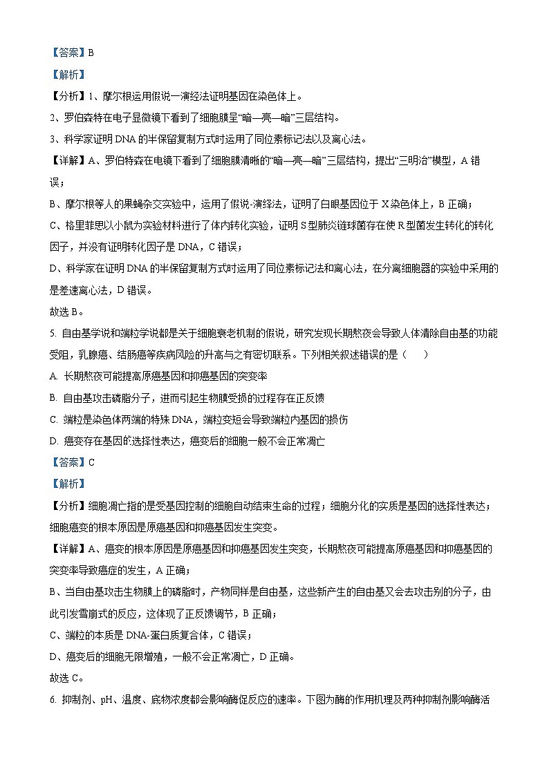 2025长沙长郡中学高三上学期月考卷（三）生物试题含解析03