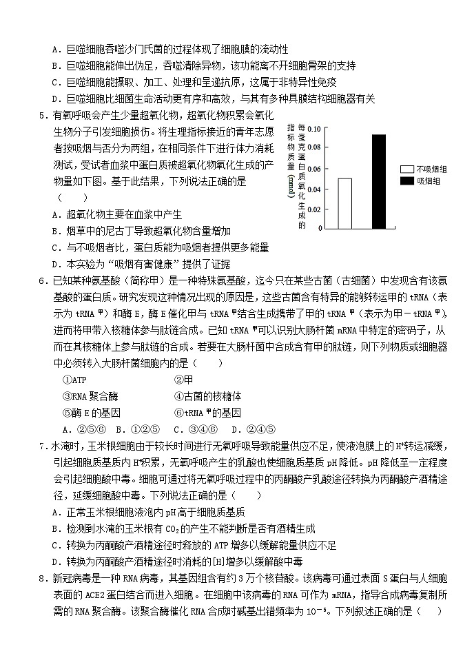 湖北剩州市2023_2024学年高三生物上学期9月月考试题第2页