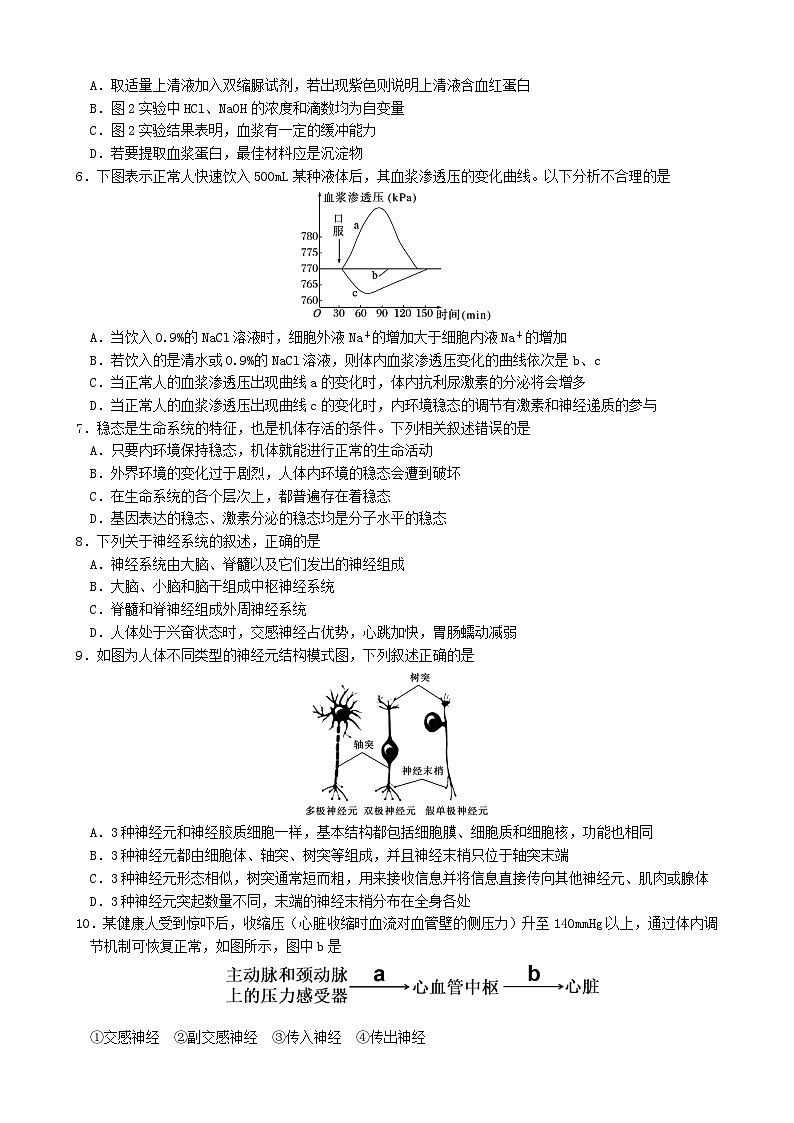 四川省绵阳市2023_2024学年高二生物上学期10月月考试题第2页